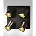 Fabas Luce Spot MODO 4-vlams GU10 IP20, zwart 