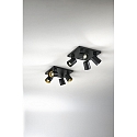 Fabas Luce Spot MODO 4-vlams GU10 IP20, zwart 