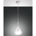 Pendelarmatuur LILA 1-vlams E27 IP20, transparant, wit dimbaar
