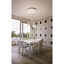 Fabas Luce Pendelarmatuur LILA 3-vlams E27 IP20, amber, rookkleuren, transparant, wit dimbaar