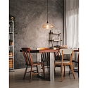 Pendelarmatuur ELA instelbaar E27 IP20, amber, zwart dimbaar