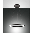 Pendelarmatuur GIOTTO 1-voudig, bedienbaar met stem, incl. Smartluce IP20, gesatineerd, zwart dimbaar