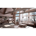 Fabas Luce Pendelarmatuur INFINITY klein, rond, bedienbaar met stem E27 IP20, rookkleuren, zwart dimbaar
