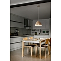 Fabas Luce Pendelarmatuur CASALE 1-vlams, instelbaar E27 IP20, kaki, wit dimbaar