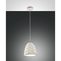 Pendelarmatuur DUCHESSA klein, rond E27 IP20, wit dimbaar
