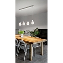Fabas Luce Pendelarmatuur MARINA 4-vlams, instelbaar E27 IP20, wit dimbaar