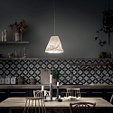 Fabas Luce Pendelarmatuur CRUMPLE instelbaar E27 IP20, wit dimbaar