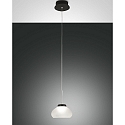 Pendelarmatuur ARABELLA kort, bedienbaar met stem, incl. Smartluce IP20, zwart, wit dimbaar