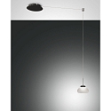 Pendelarmatuur ARABELLA lang IP20, zwart, wit dimbaar