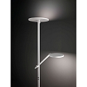 Fabas Luce Plafondstraler - vloerlamp REGINA met LED-spot, dimbaar IP20, gesatineerd, wit dimbaar