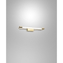 Spiegelarmatuur RAPALLO 40CM cilindrisch, schakelbaar IP44, messing gesatineerd 