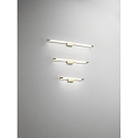 Spiegelarmatuur RAPALLO 80CM cilindrisch, schakelbaar IP44, messing gesatineerd 