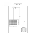 Fabas Luce Pendelarmatuur GLICINE 1-vlams E27 IP20, zwart
