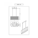 Fabas Luce Pendelarmatuur GLICINE 2-vlams E27 IP20, goud mat