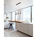 Fabas Luce Pendelarmatuur DAFNE 3-vlams E27 IP20, rookkleuren, zwart dimbaar