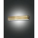 wall luminaire BANNY up / down, square IP20, brass, satined 