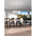 Fabas Luce LED Pendant luminaire SYLVIE, 1x 40W, 3000K, 3200lm, IP20, white, incl. Smartluce