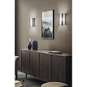 Fabas Luce Wandarmatuur MARIBEL E27 IP20, grijs, transparant, wit 
