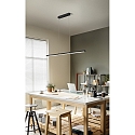 Fabas Luce Pendelarmatuur LING up down, met aanraakdimmer IP20, zwart dimbaar
