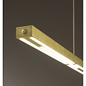 Fabas Luce Pendelarmatuur LING up down, met aanraakdimmer IP20, messing, gesatineerd dimbaar