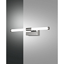 Spiegelarmatuur AGO 33.5CM hoekig, plat, schakelbaar IP44, chroom, glanzend 