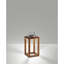 Fabas Luce Tafellamp op batterijen BLEND IP54, walnoot dimbaar