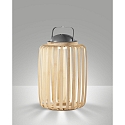Fabas Luce Tafellamp op batterijen CLAMP IP54, Essenhout dimbaar