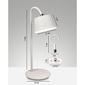 Fabas Luce Battery lamp ARMANDA IP54, white dimmable
