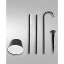 Fabas Luce Battery lamp ARMANDA IP54, black dimmable
