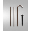 Fabas Luce Battery lamp ARMANDA IP54, rust brown dimmable