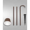 Fabas Luce Battery lamp ARMANDA IP54, rust brown dimmable