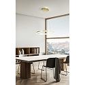 Fabas Luce pendant luminaire PALAU IP20, gold, mat dimmable