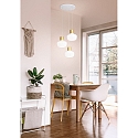Fabas Luce pendant luminaire KINO 3 flames, round IP20, white dimmable