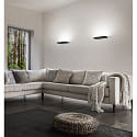 Fabas Luce Wandarmatuur GUIA hoekig, slagvast, indirect IP20, zwart 
