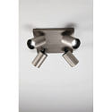 Fabas Luce spot FLORES 4 flames, square GU10 IP20, grey, gunmetal dimmable