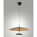 Pendelarmatuur YUKO instelbaar, direct / indirect IP20, zwart, bladgoud dimbaar