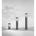 Fabas Luce Lichtpaal TEO 80 IP65, metallic, zwart