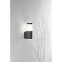 Fabas Luce Wandarmatuur voor buitenshuis GORLA E27 IP54, donkergrijs