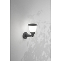 Fabas Luce outdoor wall luminaire THIAGO E27 IP54, dark grey