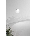 Fabas Luce wall recessed luminaire WINK round, indirect, switchable IP65, white 