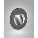 wall recessed luminaire WINK round, indirect, switchable IP65, dark grey 