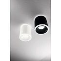 Fabas Luce Opbouw armatuur PACA rond IP20, gesatineerd, zwart