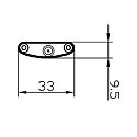 Onderbouwarmatuur GALWAY klein, met schakelfunctie LED IP20, wit dimbaar 5W 480lm 3000K 30cm