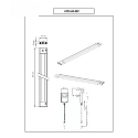 Fabas Luce Onderbouwarmatuur BLADE Complete set IP40, gesatineerd, wit dimbaar 5W 490lm 4000K CRI >80 50cm