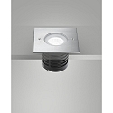Fabas Luce floor recessed luminaire WAKO 2 / 116X116MM square, passable, switchable IP67, stainless steel 