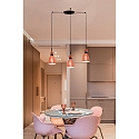 Faro Pendelarmatuur RETRO 3-vlams E14 IP20, koper, mat 