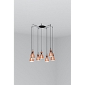 Faro Pendelarmatuur RETRO 7-vlams E14 IP20, koper, mat 