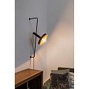 Faro Wandarmatuur WHIZZ E27 IP20, goud, zwart mat 