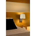 Wandarmatuur FRAME E27 IP20, beige, nikkel mat 