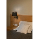 Faro Wandarmatuur FRAME E27 IP20, zwart, antiek goud 